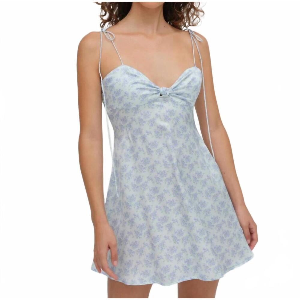 NEW FOR LOVE & LEMONS adira mini dress in blue - Picture 1 of 5